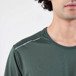 T-shirt Running Respirant Homme - Dry+ Vert Foncé -Aventure Soldes t shirt running respirant homme dry vert fonce 4