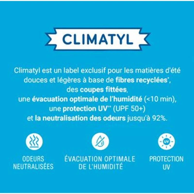 T-shirt Technique Toucher Frais Protection UV Col Rond Homme- DYNAMIC CLIMATYL 6 T-shirt Technique Toucher Frais Protection UV Col Rond Homme- DYNAMIC CLIMATYL – Image 5