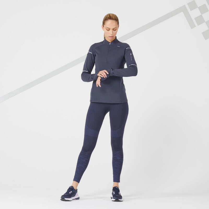 TEE SHIRT RUNNING MANCHES LONGUES HIVER FEMME - KIPRUN WARM LIGHT BLEU 4 TEE SHIRT RUNNING MANCHES LONGUES HIVER FEMME - KIPRUN WARM LIGHT BLEU – Image 2