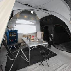 Quechua Tente Gonflable De Camping - Air Seconds 8.4 F&B - 8 Places - 4 Chambres -Aventure Soldes tente gonflable de camping air seconds 84 f and b 8 places 4 chambres 3