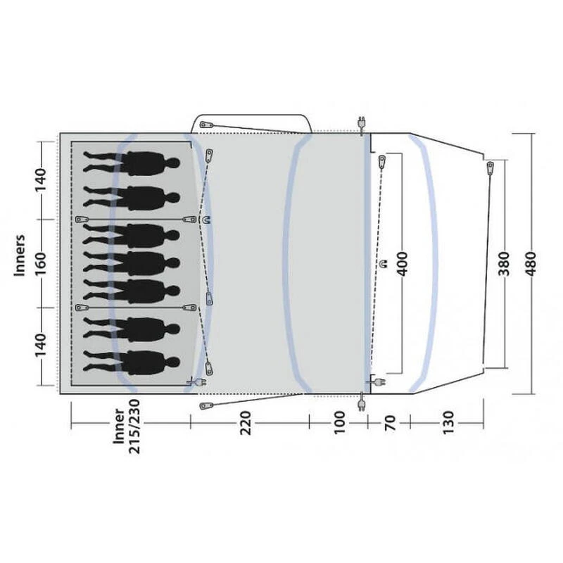 Tente Gonflable Outwell Jacksondale 7PA 5 Tente Gonflable Outwell Jacksondale 7PA – Image 3