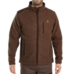 VESTE CHASSE POLAIRE VERNEY CARRON MARRON -Aventure Soldes veste chasse polaire verney carron marron 1