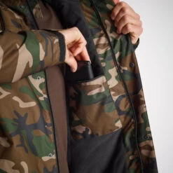 VESTE IMPERMEABLE CHAUDE 100 CAMO WOODLAND 18 VESTE IMPERMEABLE CHAUDE 100 CAMO WOODLAND -Aventure Soldes veste impermeable chaude 100 camo woodland 6