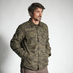 VESTE MOUTONNÉE TYPE SURCHEMISE 500 CAMO 17 VESTE MOUTONNÉE TYPE SURCHEMISE 500 CAMO -Aventure Soldes veste moutonnee type surchemise 500 camo 5
