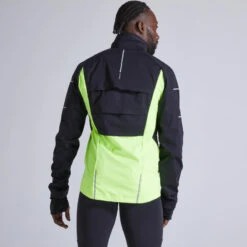 VESTE RUNNING HIVER DEPERLANTE COUPE-VENT HOMME KIPRUN WARM REGUL JAUNE -Aventure Soldes veste running hiver deperlante coupe vent homme kiprun warm regul jaune 2