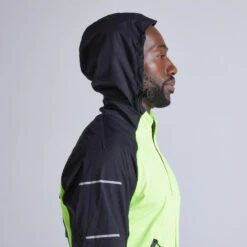 VESTE RUNNING HIVER DEPERLANTE COUPE-VENT HOMME KIPRUN WARM REGUL JAUNE -Aventure Soldes veste running hiver deperlante coupe vent homme kiprun warm regul jaune 4