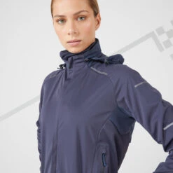 VESTE RUNNING HIVER FEMME DÉPERLANTE COUPE-VENT- KIPRUN WARM REGUL BLEU -Aventure Soldes veste running hiver femme deperlante coupe vent kiprun warm regul bleu 5