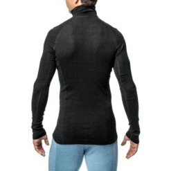 Woolpower Merino Base Layer Zip Turtleneck LITE - Vert Pin -Aventure Soldes woolpower merino base layer zip turtleneck lite vert pin 4