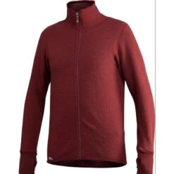 Woolpower Veste Ă Fermeture Ăclair Mid Layer Merino 400 - Rouge Rouille