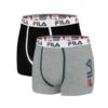 X2 Boxers Noir/Gris Homme Fila FU5040 -Aventure Soldes x2 boxers noirgris homme fila fu5040